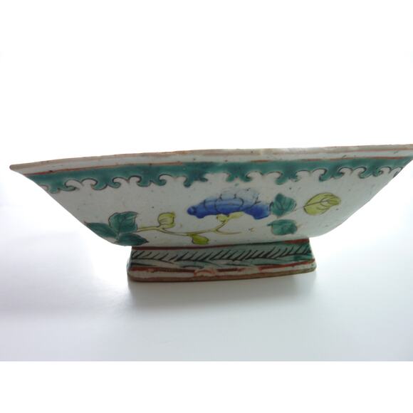 Antique Chinese White Blue Flower Bowl
